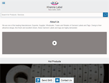 Tablet Screenshot of khannalabel.com